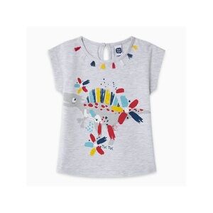 Kids Dinosaur Print Tee - Gray